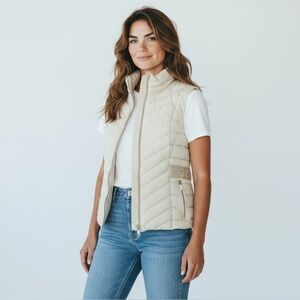 Guess Overnight Oats Full Zip Vest Women's Large NWT